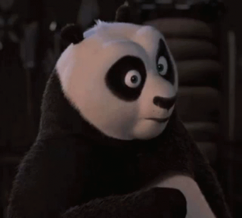 Kung Fu Panda Funny Face Sitting GIF