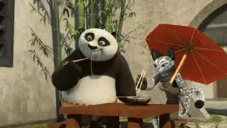 Kung Fu Panda Humoristic Eating Scene GIF