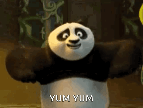 Kung Fu Panda Panda Saying Yum Yum