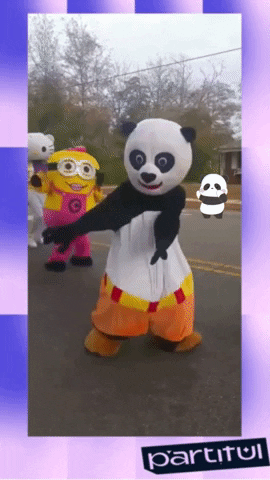 Kung Fu Panda Po Dancing Mascot GIF