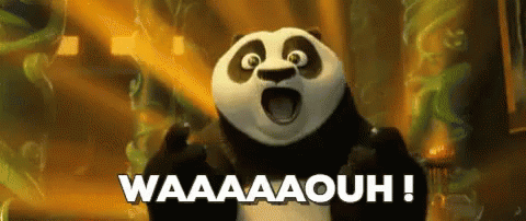 Kung Fu Panda Po Expressing Amazement GIF