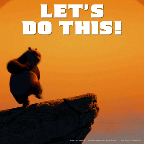 Kung Fu Panda Po Practicing On Cliff GIF