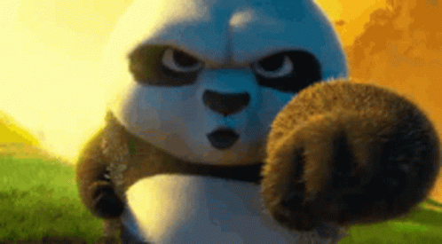 Kung Fu Panda Po Stopping Cub GIF
