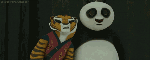 Kung Fu Panda Tigress Hitting Po GIF