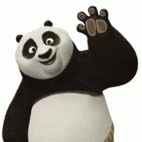 Kung Fu Pandapo Waving GIF