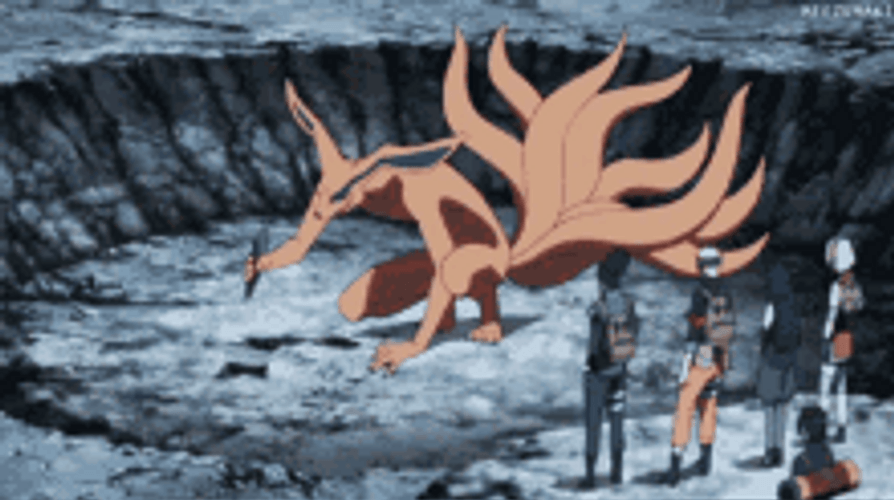 Kurama Naruto Carving The Ground GIF