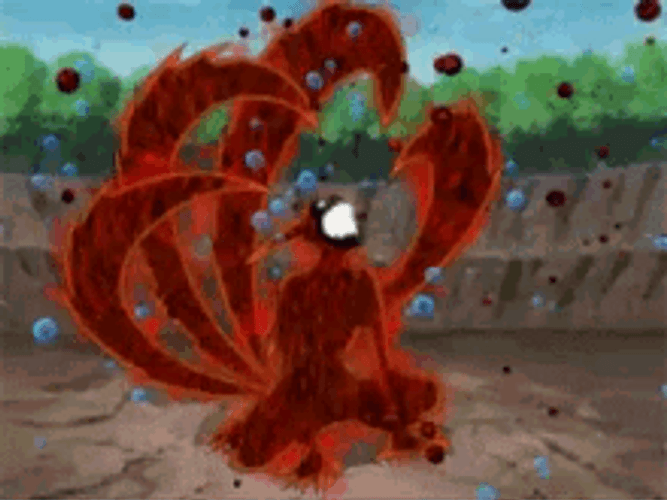 Kurama Naruto Creating Spheres GIF