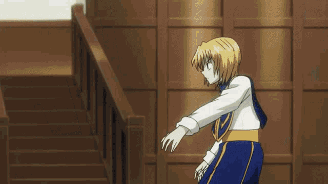 Kurapika Fighting Nen Shadows GIF