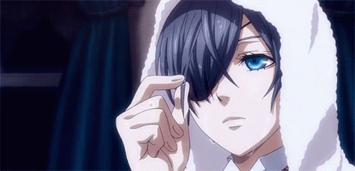 Kuroshitsuji Ciel Phantomhive Fixing His Bangs GIF