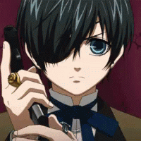 Kuroshitsuji Serious Face Ciel Phantomhive And His Gun GIF