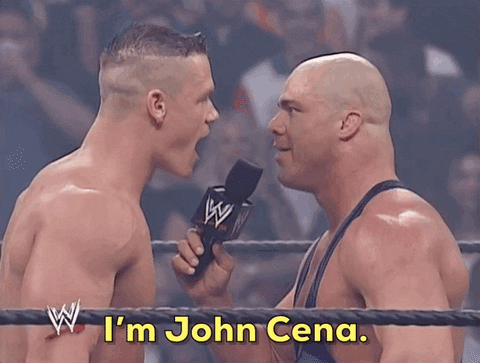 Kurt Angle John Cena Face Off Meme GIF