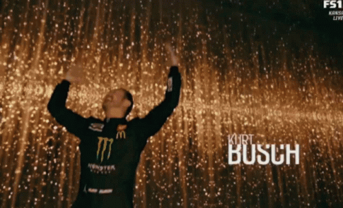 Kurt Busch In Monster Racer Outfit GIF