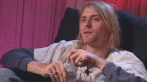 Kurt Cobain Bottled Water Drink GIF