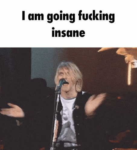 Kurt Cobain Going Insane GIF