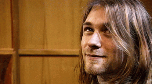 Kurt Cobain Smiling Lips GIF