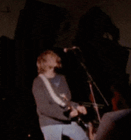 Kurt Cobain Stage Performance GIF