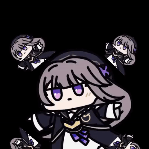 Kuru Kuru Spinning With Duplicate Anime GIF