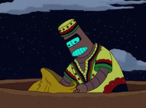 Kwanzaa-bot Book Futurama GIF