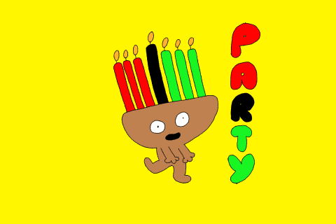 Kwanzaa Candleholder Dancing GIF