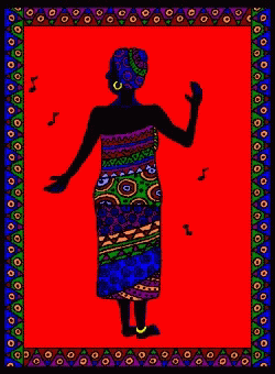 Kwanzaa Dancing Art GIF