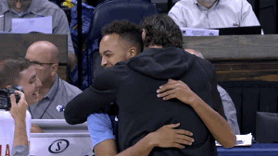 Kyle Anderson Boban Marjanovic Hug GIF