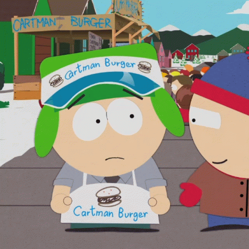 Kyle Broflovsk And Stan Marsh Hug GIF