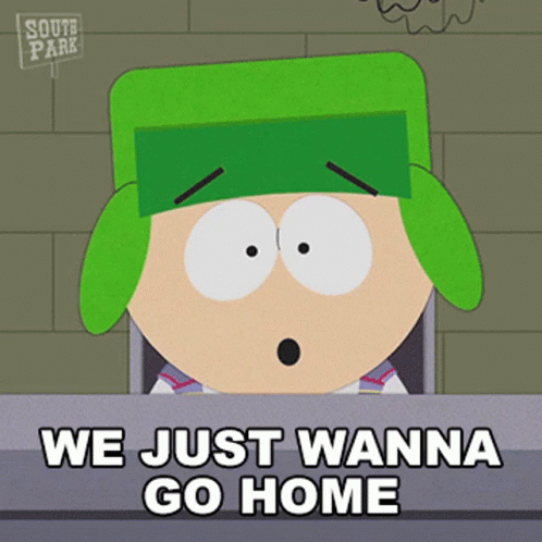 Kyle Broflovski I Wanna Go Home GIF