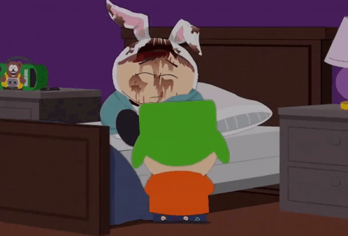 Kyle Broflovski Tucking Eric Cartman In Bed GIF