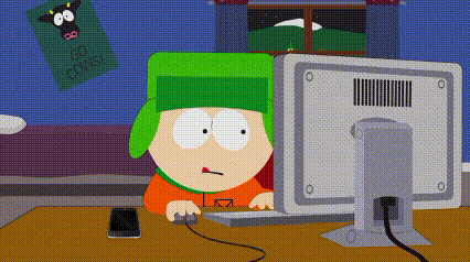 Kyle Broflovski Using Computer GIF