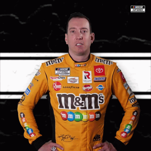 Kyle Busch Celebratory Fist Raise GIF