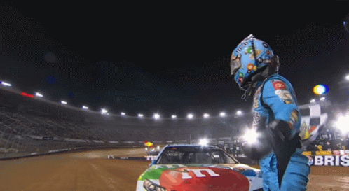 Kyle Busch Making 90 Degree Bow GIF