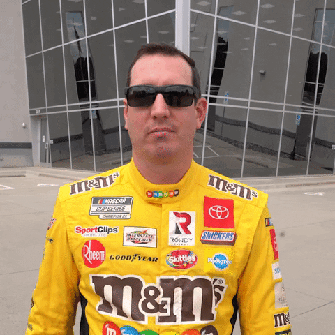 Kyle Busch Showing One Finger GIF
