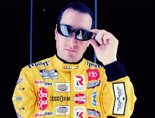 Kyle Busch Slightly Removing Sunglasses GIF