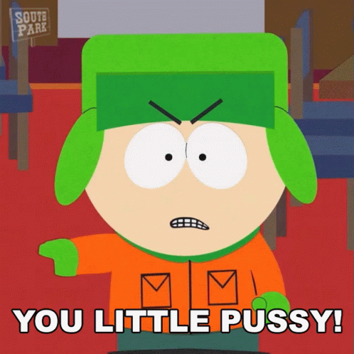 Kyle From South Park Says " You Little Pussy " GIF