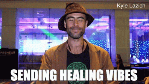 Kyle Lazich Sending Healing Vibes GIF