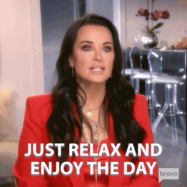 Kyle Richards Relax And Enjoy GIF