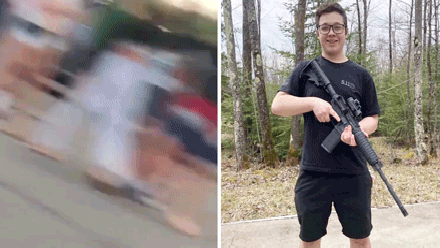 Kyle Rittenhouse Punches A Girl GIF