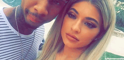 Kylie Jenner And Tyga Selfie GIF