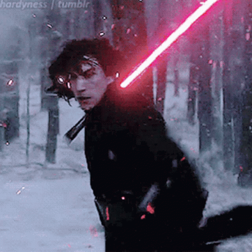Kylo Ren Star Wars Fight Lightsaber GIF