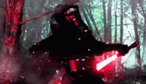 Kylo Ren Star Wars Lightsaber Slash GIF