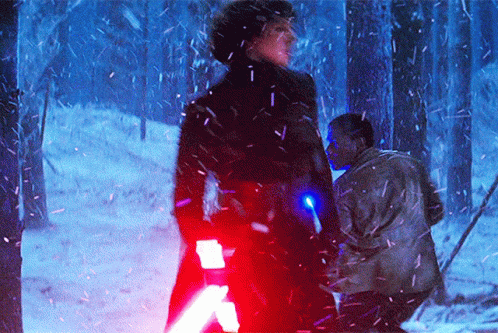 Kylo Ren Star Wars Winter Lightsaber GIF