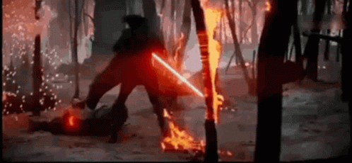 Kylo Star Wars Fire Fight GIF