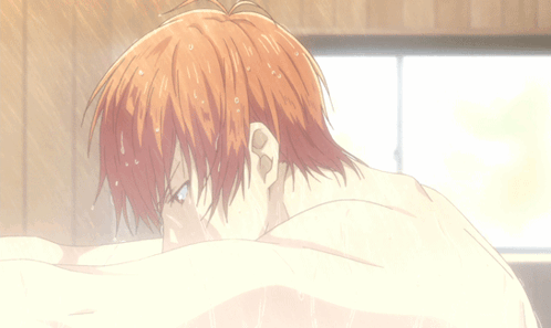 Kyo Sohma Showering Fruits Basket Anime GIF