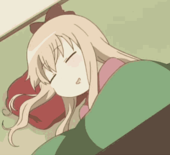 sleeping anime girl gif
