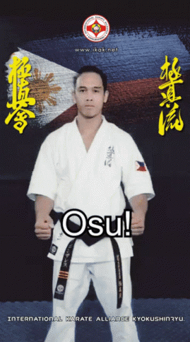 Kyokushin Karate Poster Man In Uniform
