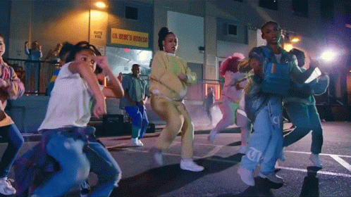 L Dance At The Parking Group GIF