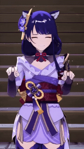 L Dance Raiden Shogun GIF