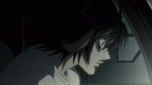 L Death Note Death Stare GIF
