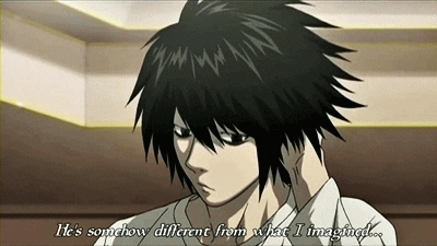 L Death Note Different From What I Imagine GIF