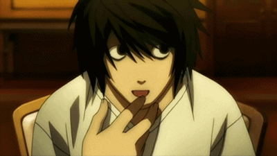 L Death Note Finger Licking GIF